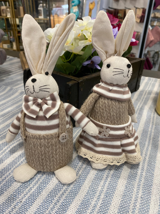 Easter Rabbit - Sitting PAIR - 22cm