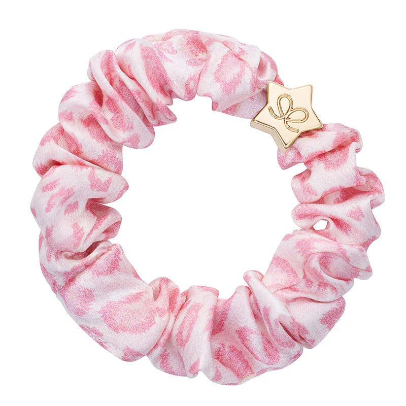 Hair Scrunchie - Silk - LEO PINK