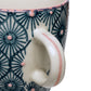 Espresso Cup & Saucer -  Blue / Pink