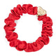 Hair Scrunchie - Silk - HEART CHILLI RED/G