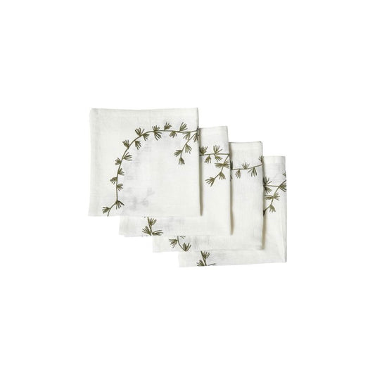 Winter Napkin - White Linen Mix