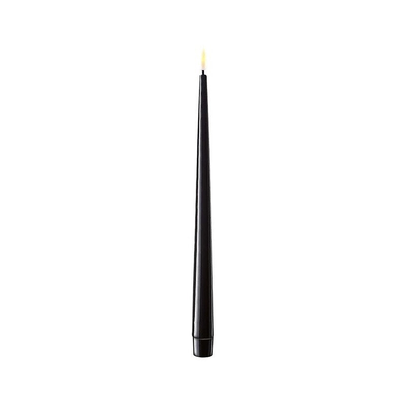 Black - LED Dinner Candles - Set/2 - H 28 cm