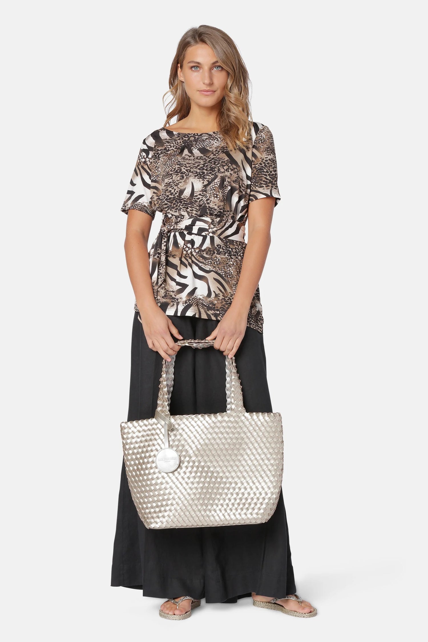 Handbag BAG08 - Woven - Platin Silver