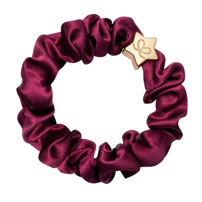 Hair Scrunchie - Silk - STAR SANGRIA/G