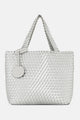 Handbag BAG08 - Woven - Moonstruck/Silver