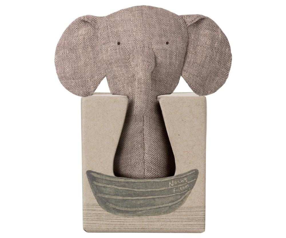 Noah's Friends Elephant Rattle - Grey