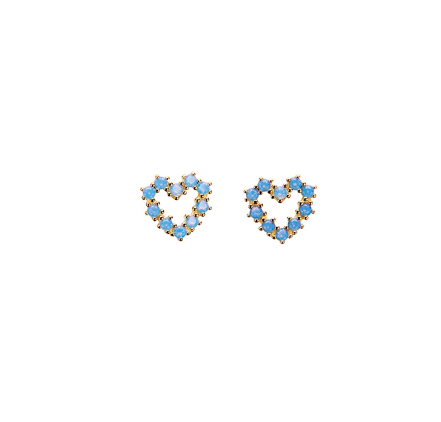 LARA - Caeur Studs -Opaque Light Blue