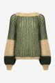 Jumper - LIANA Knit -Beige / Bottlegreen