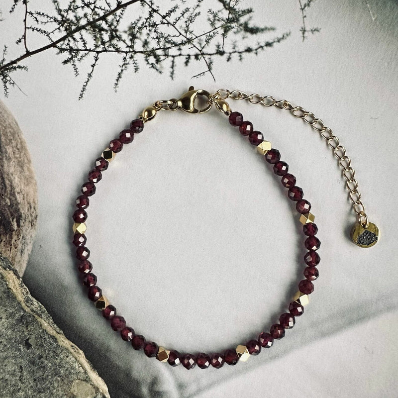 Bracelet - Semi Precious Stones- Garnet