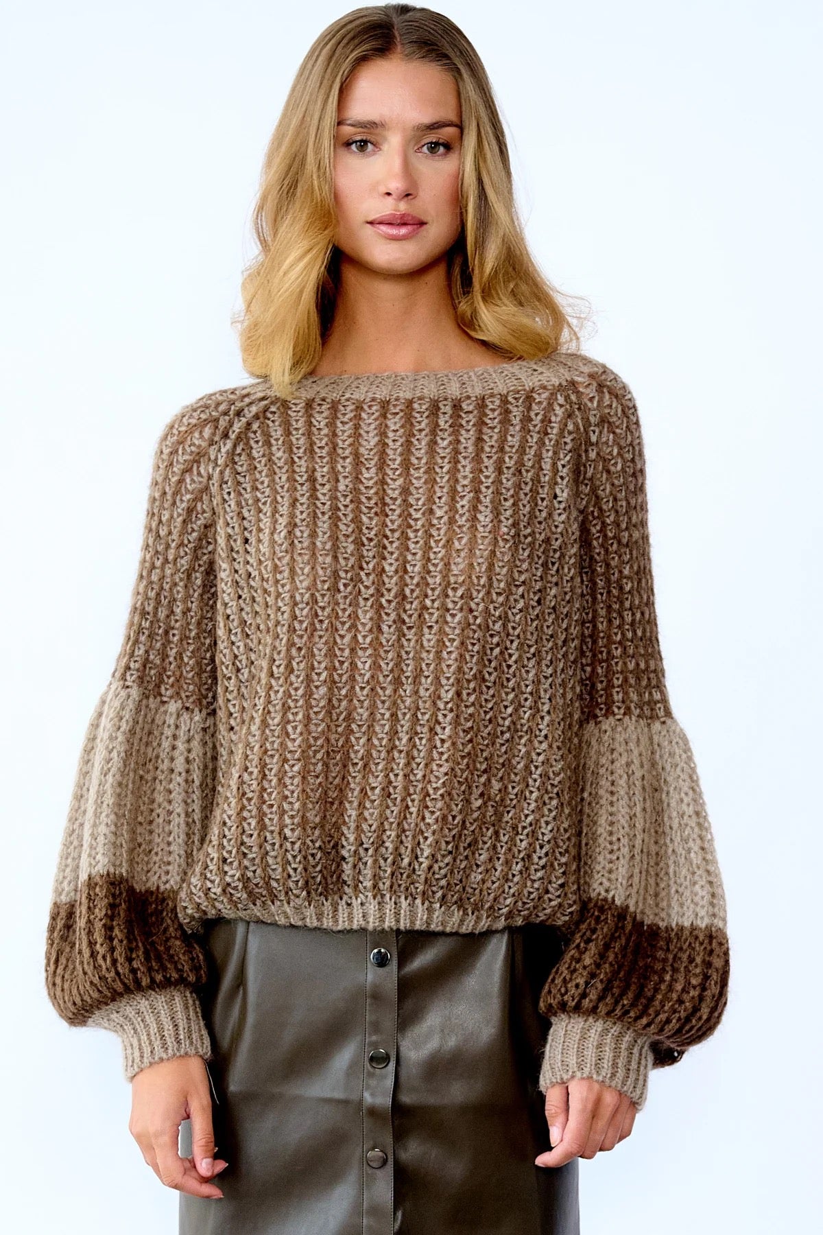 Jumper - LIANA Knit -Brown / Camel