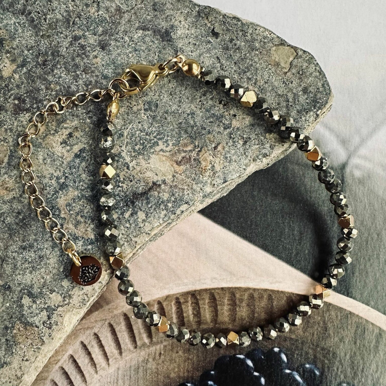 Bracelet - Semi Precious Stones-Pyrite