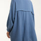 Evelyn Oversized Shirt Cheesecloth  - Denim Blue