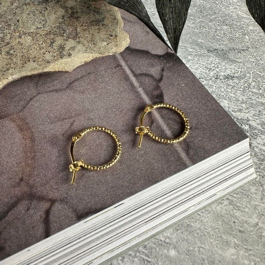 Alexa Earring Hoops 10mm - Sterling Silver - Gold Plated
