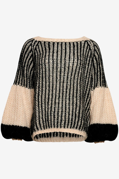 Jumper - LIANA Knit -Cream / Black