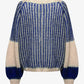 Jumper - LIANA Knit -Cream / Cobalt Blue