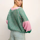 Jumper - LIANA Knit -Green / Bubblegum