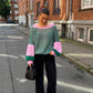 Jumper - LIANA Knit -Green / Bubblegum