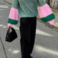 Jumper - LIANA Knit -Green / Bubblegum