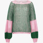 Jumper - LIANA Knit -Green / Bubblegum