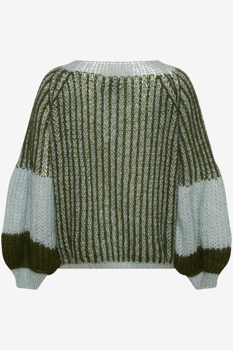 Jumper - LIANA Knit -Light Blue /Army