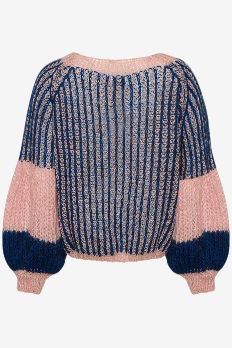 Jumper - LIANA Knit -Rose / Navy