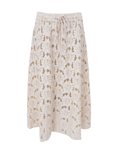 Nelly Flower Skirt - Champagne