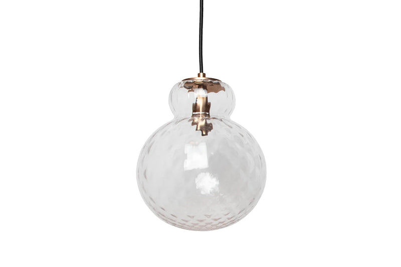 Lily Pendent Light  - Harlequin - Clear - Brassware - Small