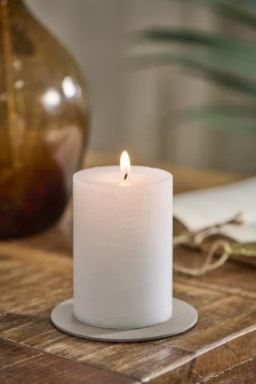Block Candle - Rustic WHITE - Choose Size