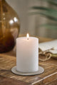 Block Candle - Rustic WHITE - Choose Size