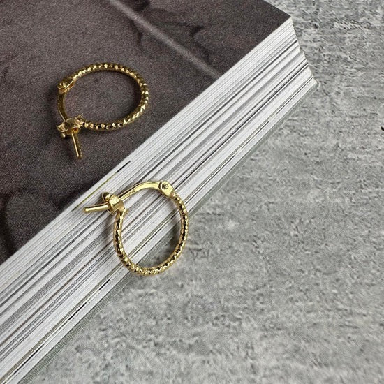 Alexa Earring Hoops 10mm - Sterling Silver - Gold Plated