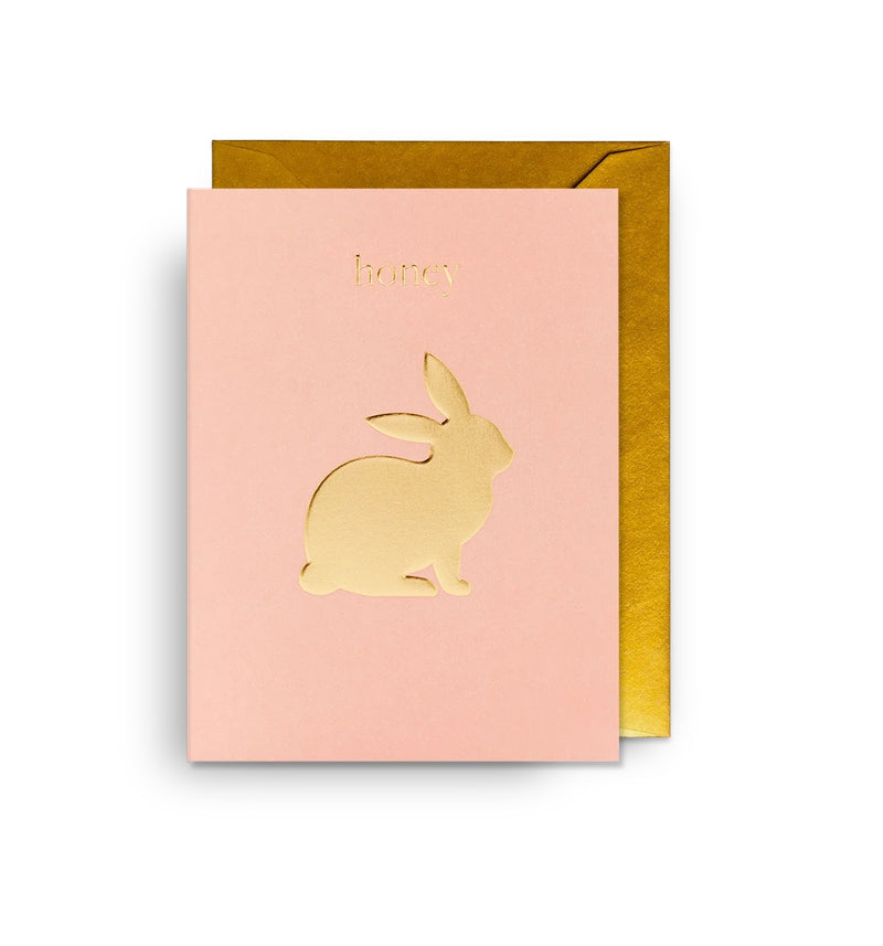 Card - Gold Bunny