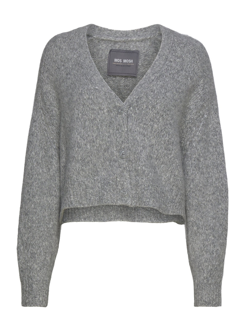 Knit - MMZELA WARM KNIT CARDIGAN - Grey Melange