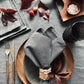 Napkin - Set/4 - Fabric - Dark Grey