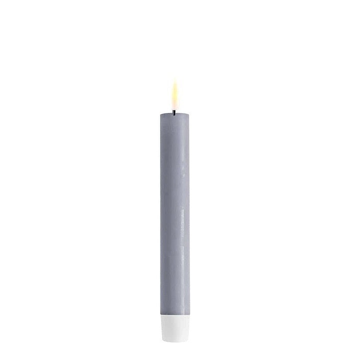 Dusty Blue - LED Dinner Candle - Set/2 - 15 cm