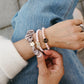 Hair Tie  - Gold Bling Butterfly - Ballet Pink