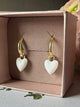 Dina Earrings - Stainless Steel - Off White