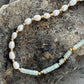 Necklace LILLY - Sage Green With Freshwater Pearls - Gold Plated