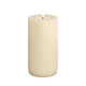 Block Candle LED - Ridged - 7.5 x 15cm - Cream