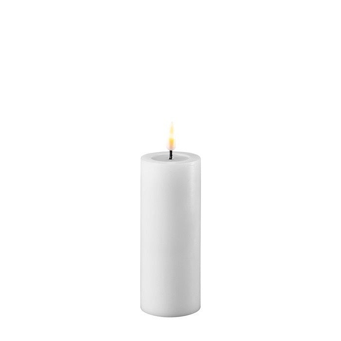 Block Candle LED - 5cm x 12.5cm - White