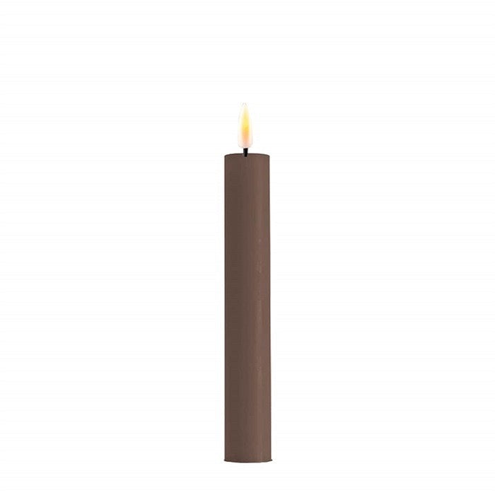 Dinner Candles LED - 15cm - Set/2 - Mocca