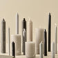 Dinner Candle - Rustic - Grey