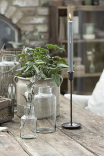 Dinner Candle - Rustic - Grey