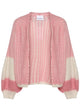 Cardigan - LIANA Knit -White / Rose