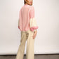 Cardigan - LIANA Knit -White / Rose