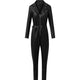 Jumpsuit - Leather - Black