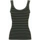 Top - ISA STRIPE RIB - Nero/Olivia