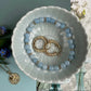 Bracelet - Natural Stones With Golden Spacers - Soft Blue