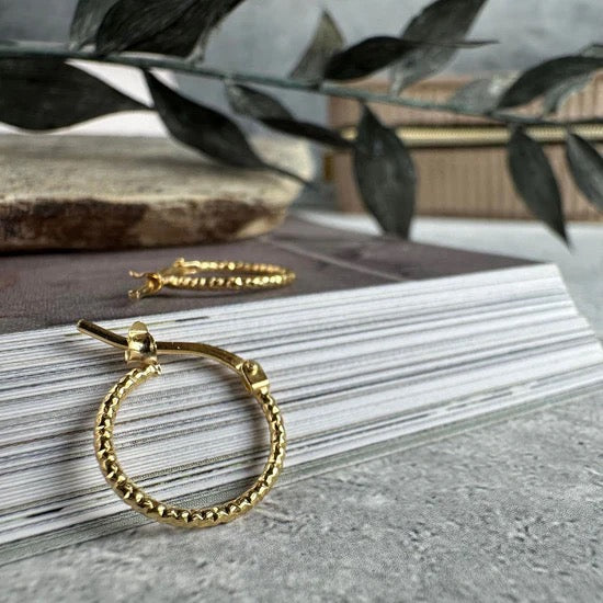 Alexa Earring Hoops 10mm - Sterling Silver - Gold Plated