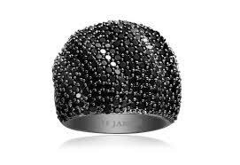 SIF JAKOBS - Dolo Ring - 925 Sterling Silver- Black Cubic Zirconia