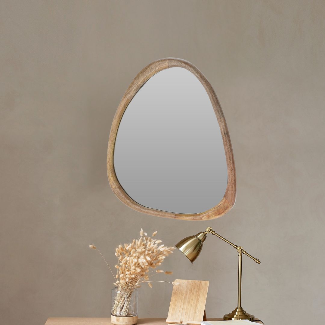 Mirror Curved - Mango Wood